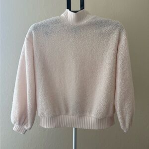 Elegant Women's Cream high neck Sweater